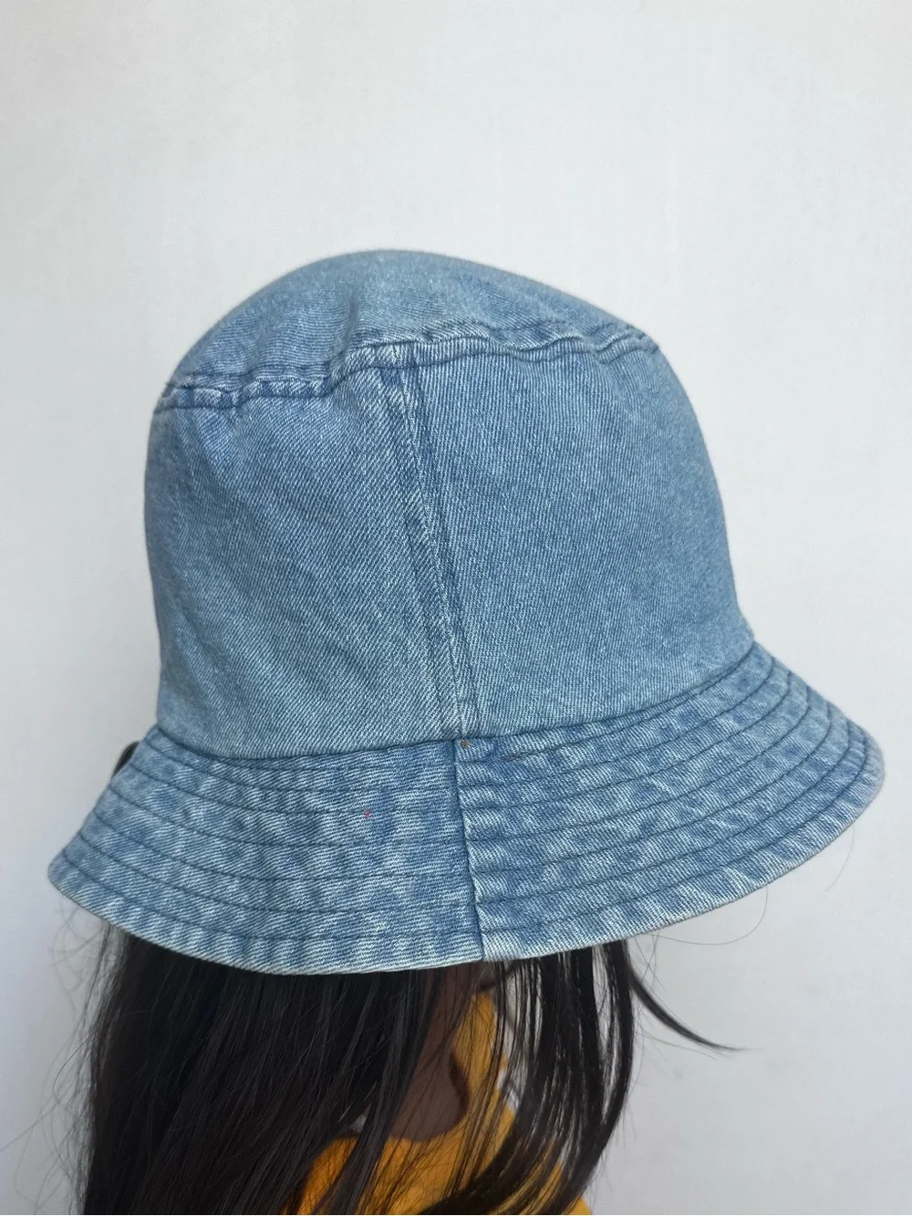 Zara Denim Bucket Hat in Light Blue